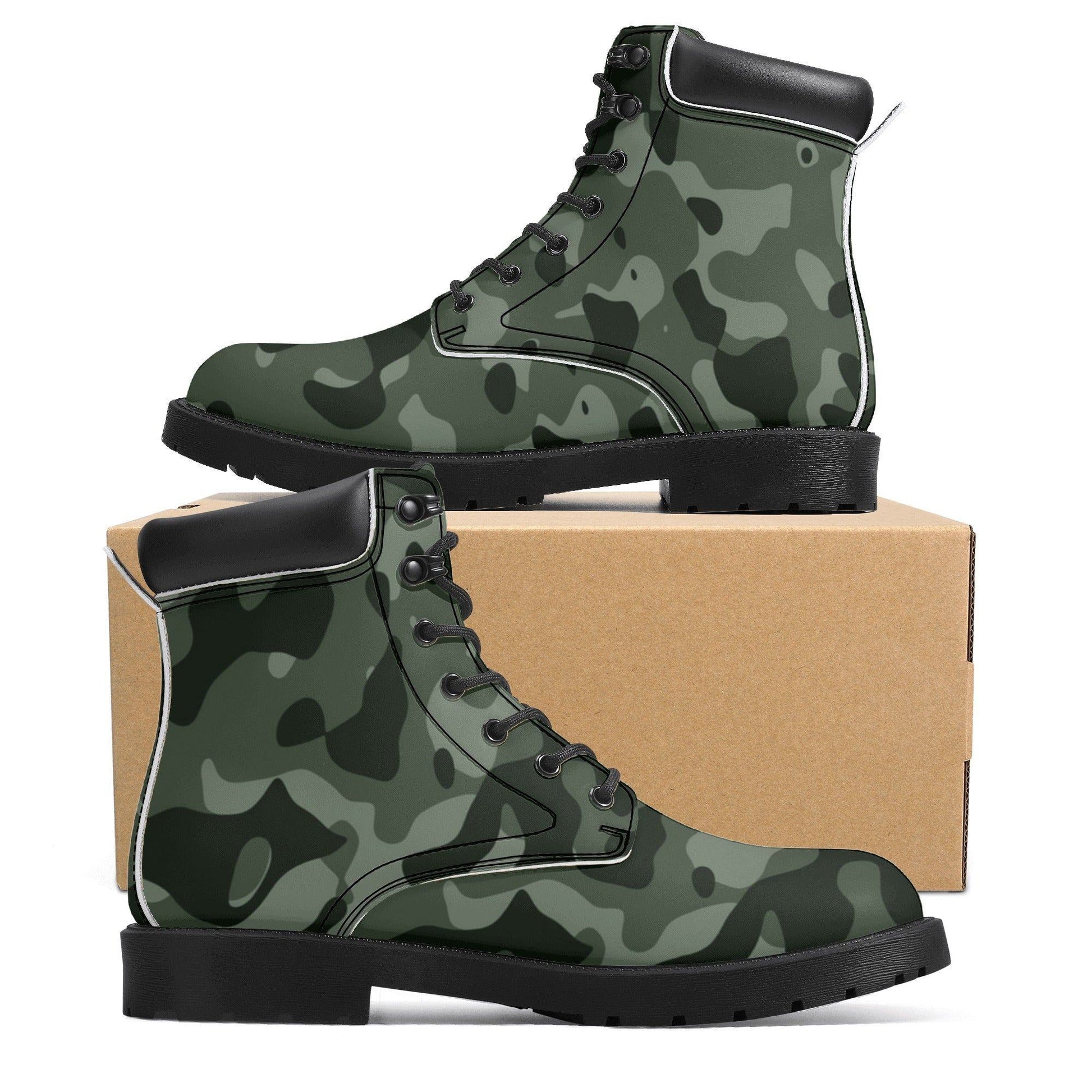 Green Camouflage Ganzjahres Stiefel für Damen Lederstiefel 82.99 Camouflage, Damen, Ganzjahres, Green, Lederstiefel JLR Design