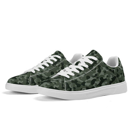 Green Camouflage Low Top Leather Sneaker Low Top Sneaker 83.99 Camouflage, Green, Leather, Low, Sneaker, Top JLR Design