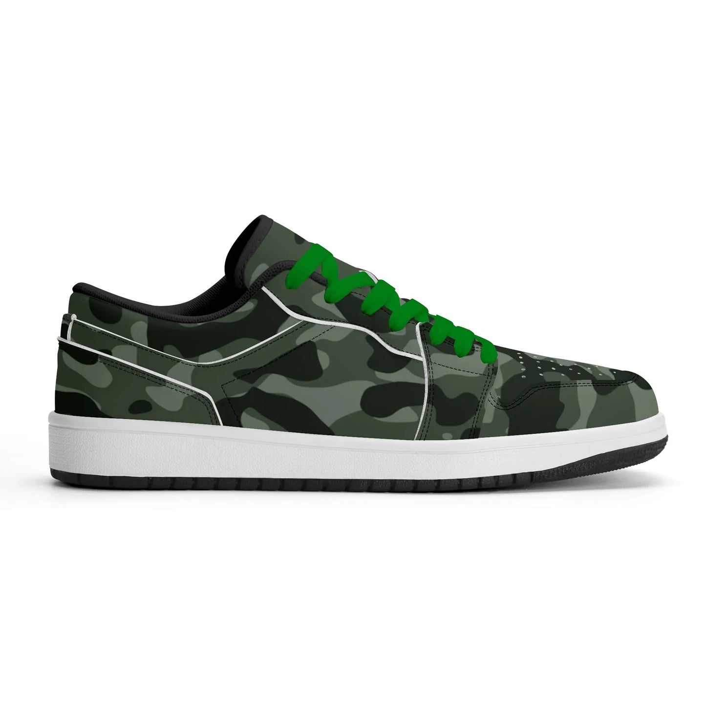 green-camouflage-low-top-leder-sneaker-fur-damen-sneaker-jlr-design-74156 - JLR Design