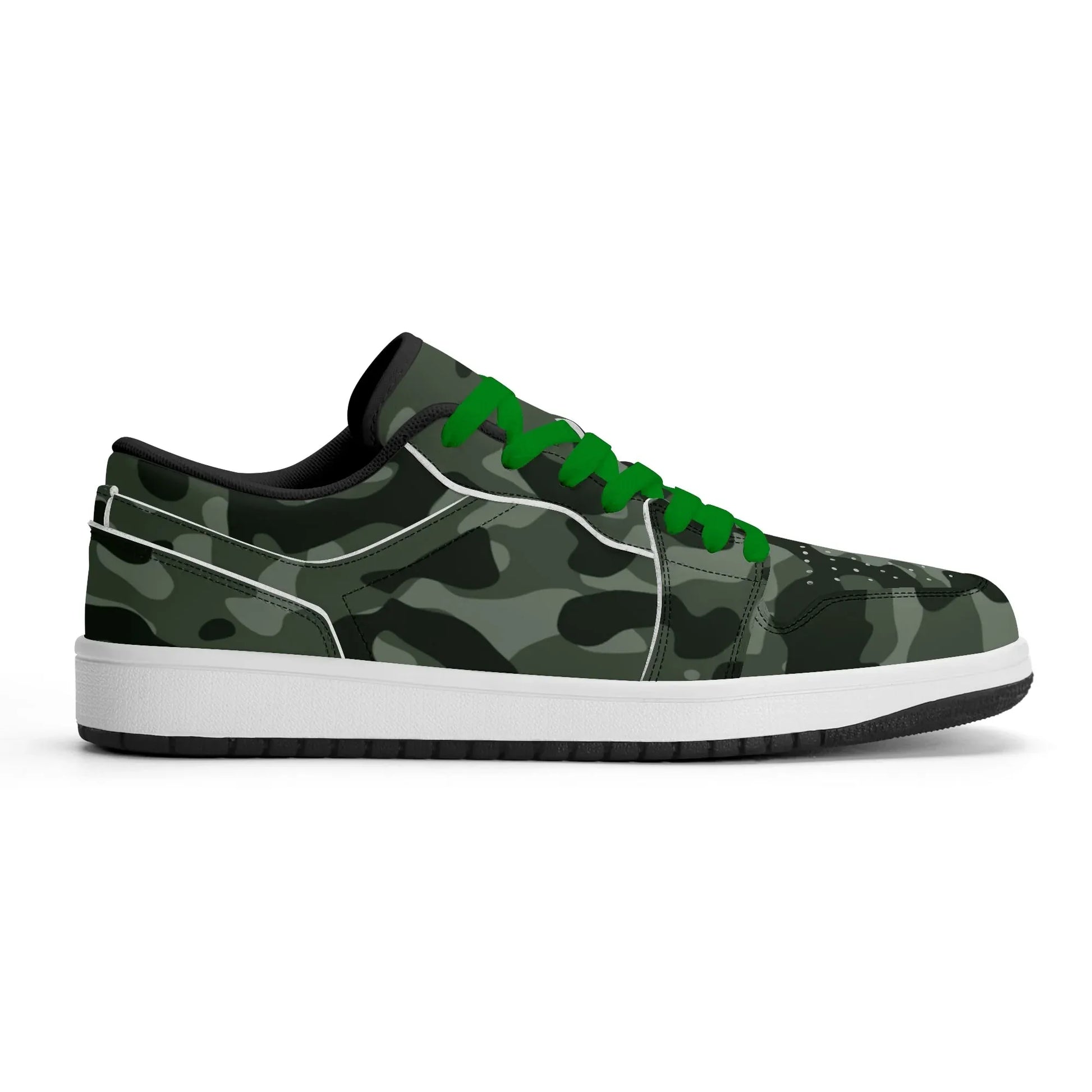 green-camouflage-low-top-leder-sneaker-fur-damen-sneaker-jlr-design-74156 - JLR Design