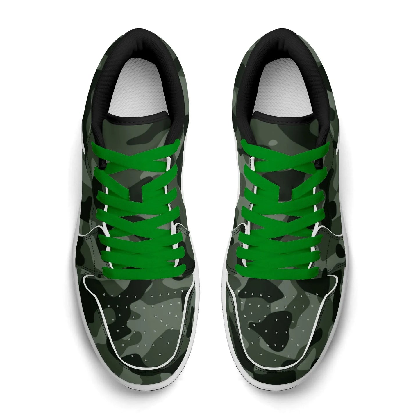 green-camouflage-low-top-leder-sneaker-fur-damen-sneaker-jlr-design-84437 - JLR Design