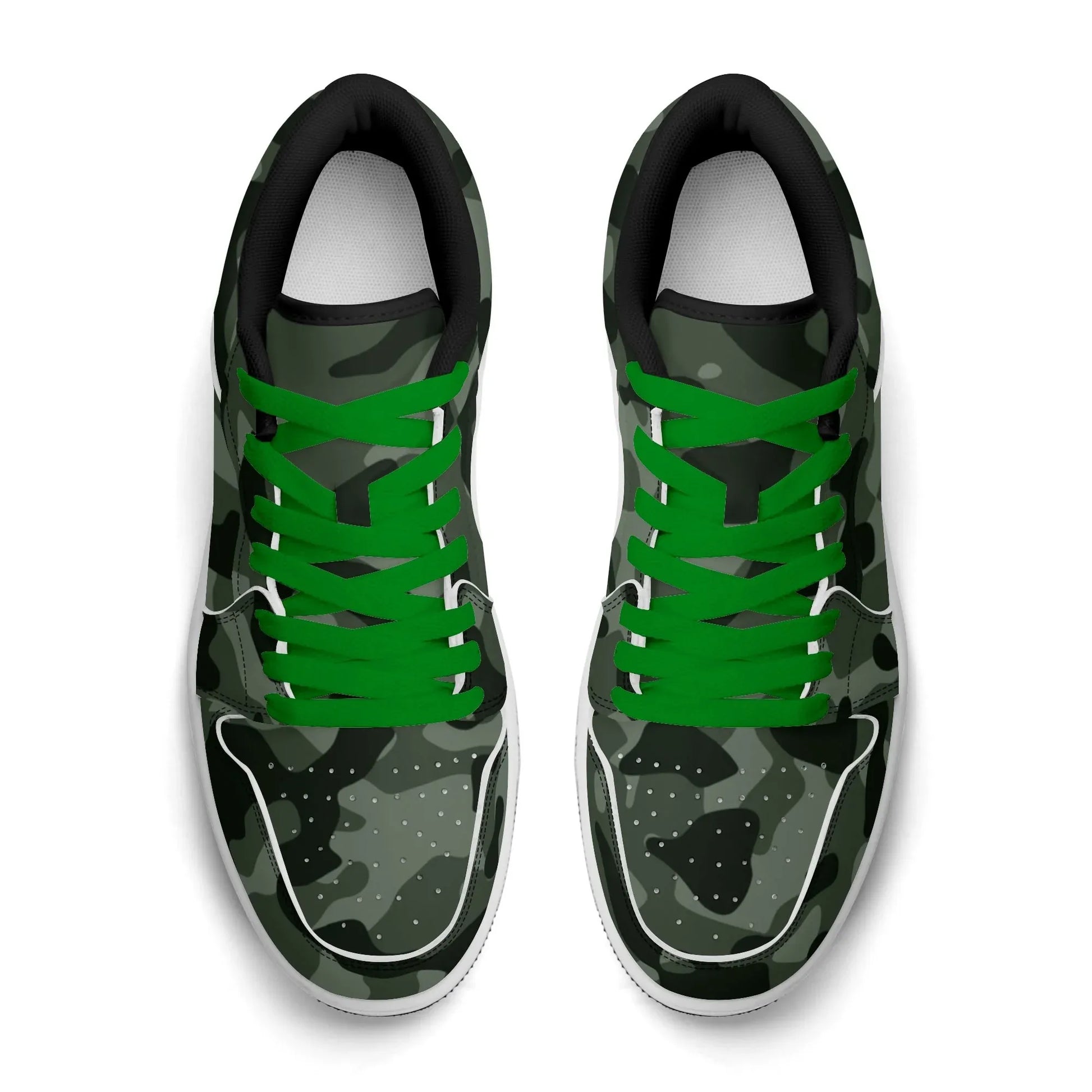 green-camouflage-low-top-leder-sneaker-fur-damen-sneaker-jlr-design-84437 - JLR Design