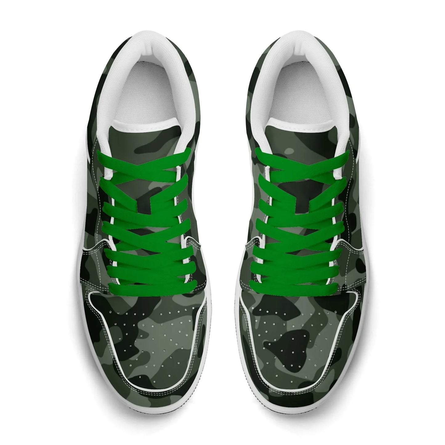 green-camouflage-low-top-leder-sneaker-fur-damen-sneaker-jlr-design-36526 - JLR Design