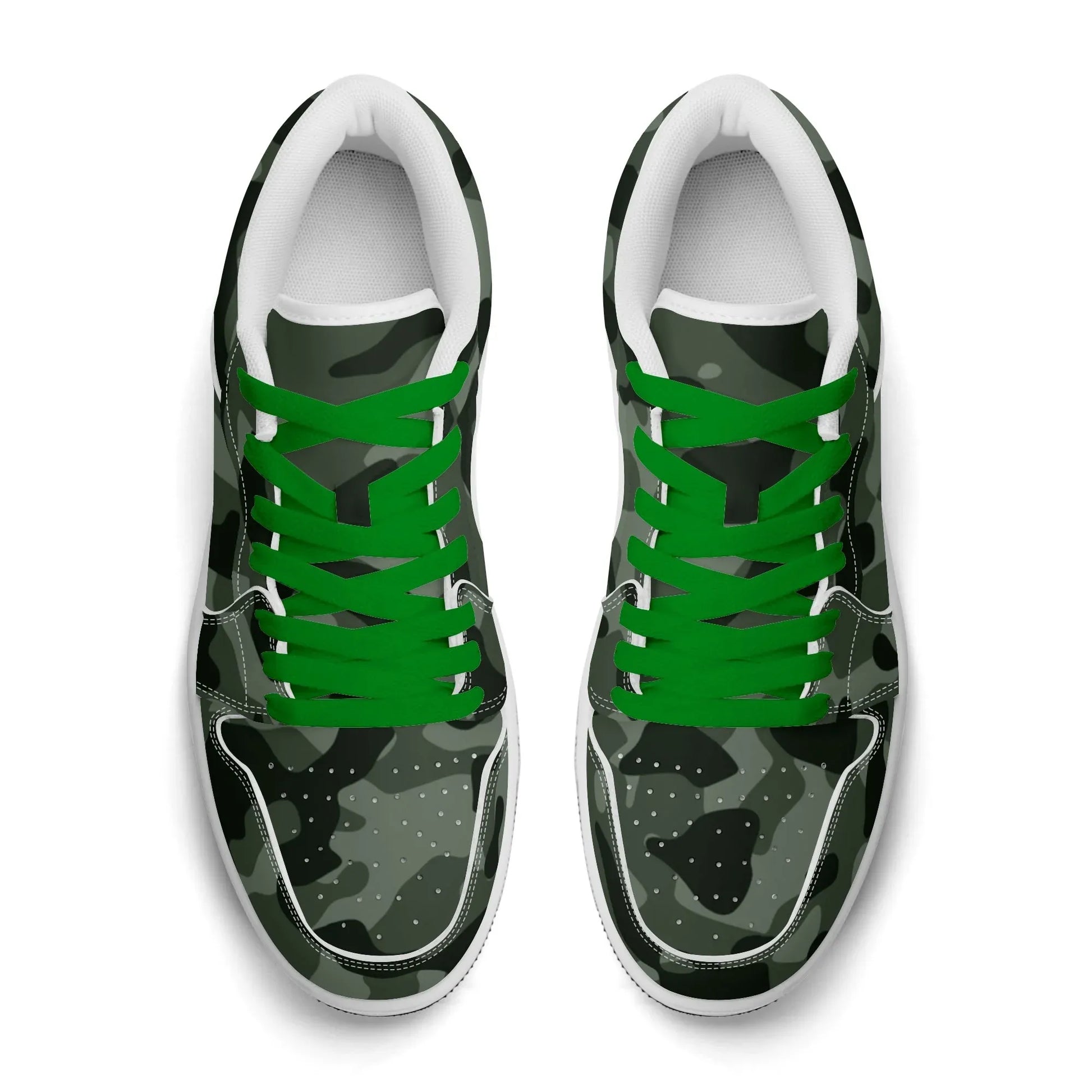 green-camouflage-low-top-leder-sneaker-fur-damen-sneaker-jlr-design-36526 - JLR Design