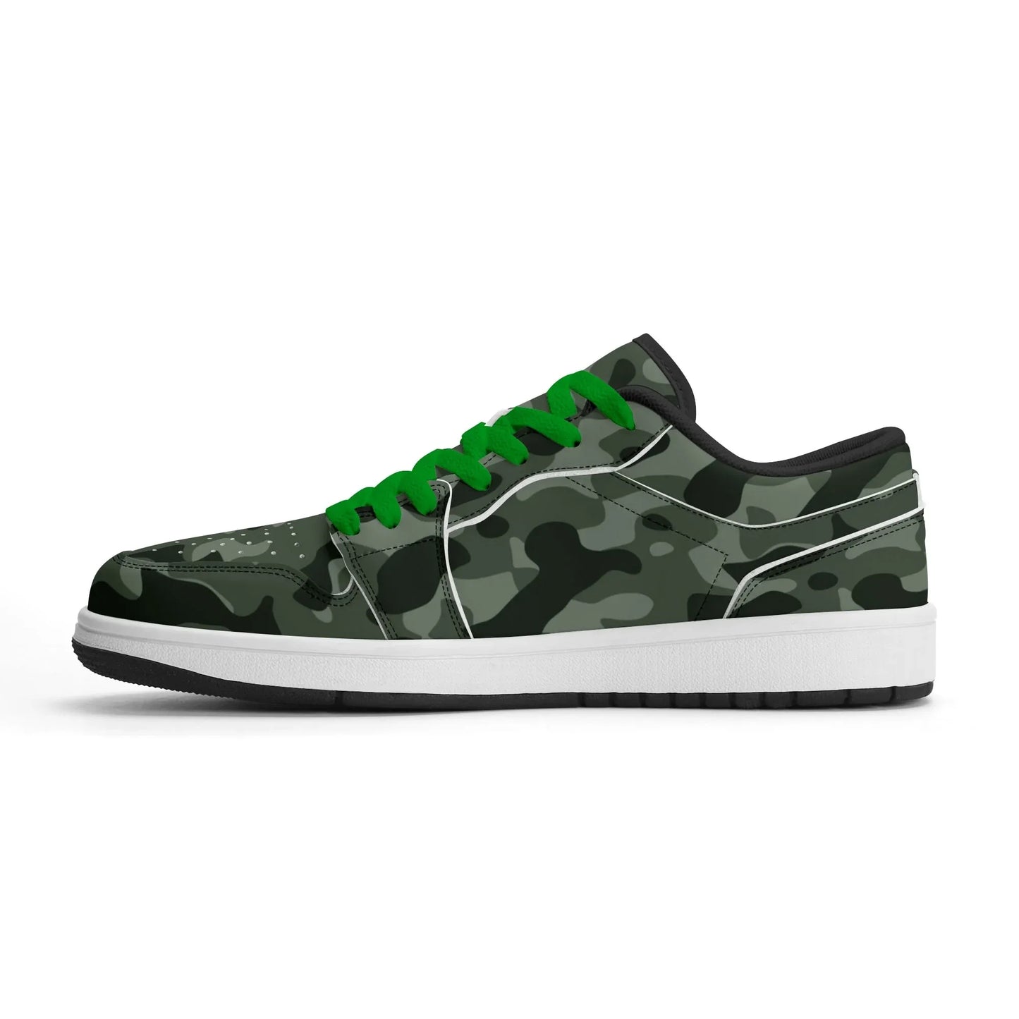 green-camouflage-low-top-leder-sneaker-fur-herren-sneaker-jlr-design-32894 - JLR Design