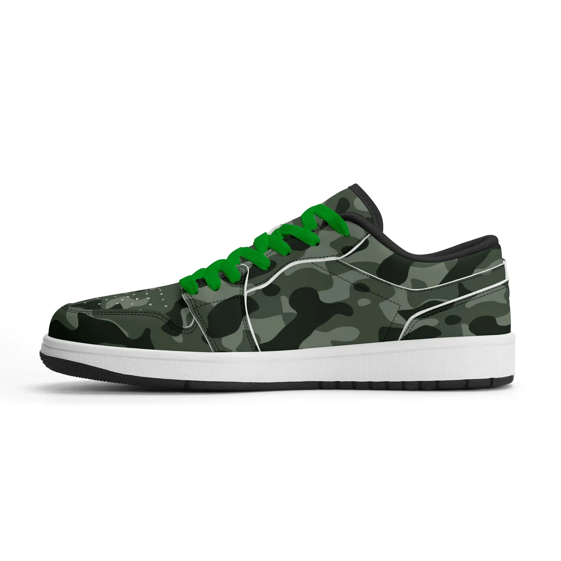 green-camouflage-low-top-leder-sneaker-fur-herren-sneaker-jlr-design-32894 - JLR Design