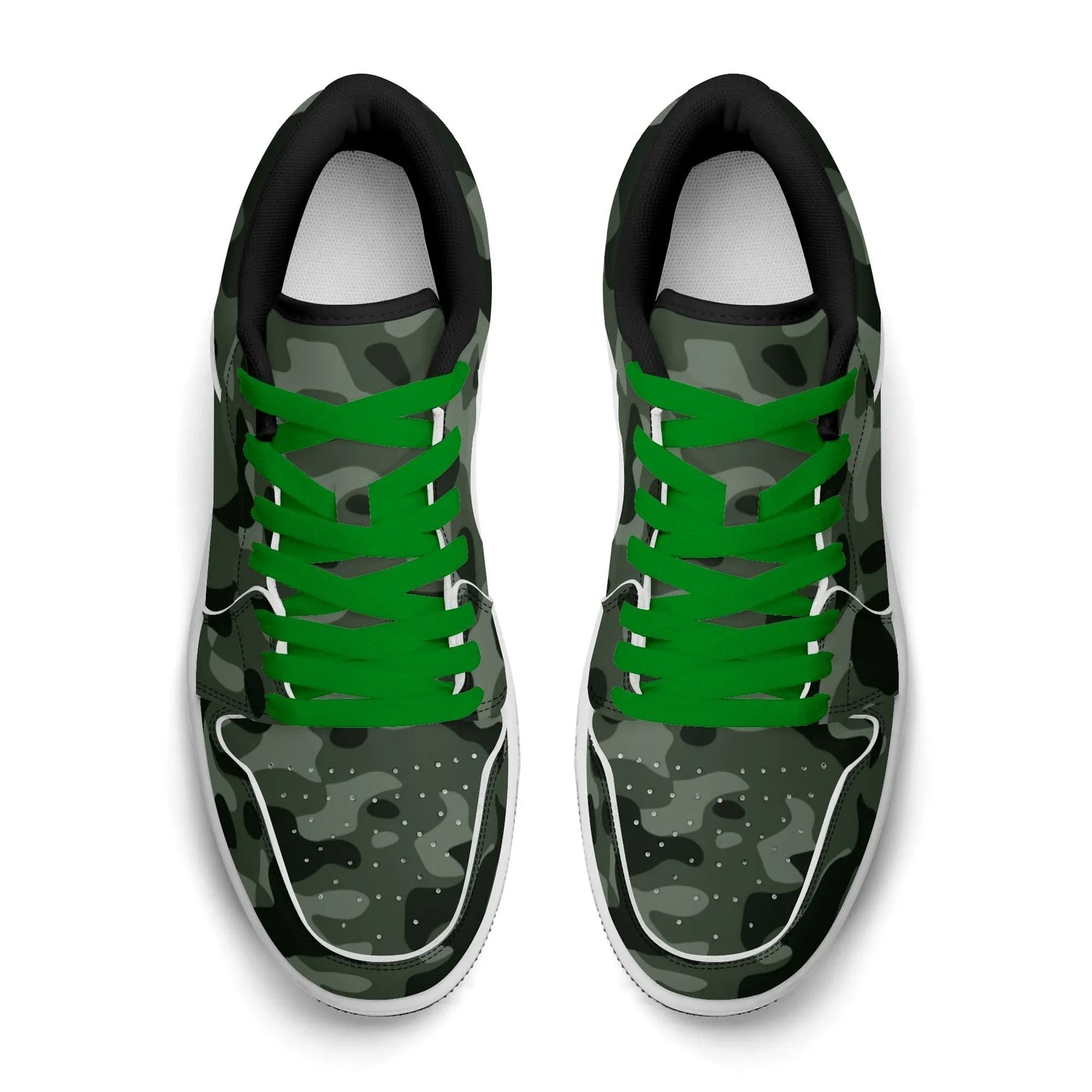 green-camouflage-low-top-leder-sneaker-fur-herren-sneaker-jlr-design-80532 - JLR Design