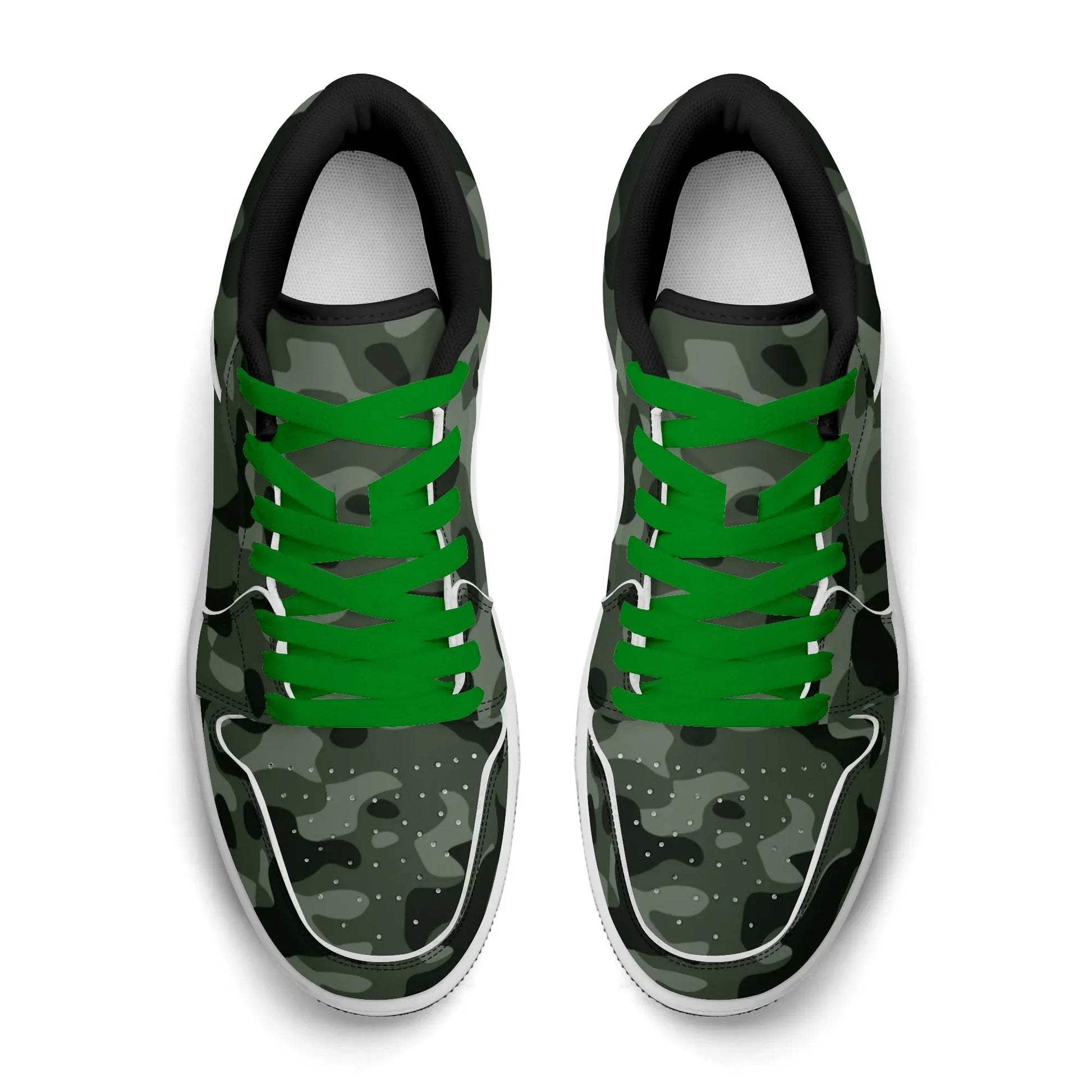 green-camouflage-low-top-leder-sneaker-fur-herren-sneaker-jlr-design-80532 - JLR Design