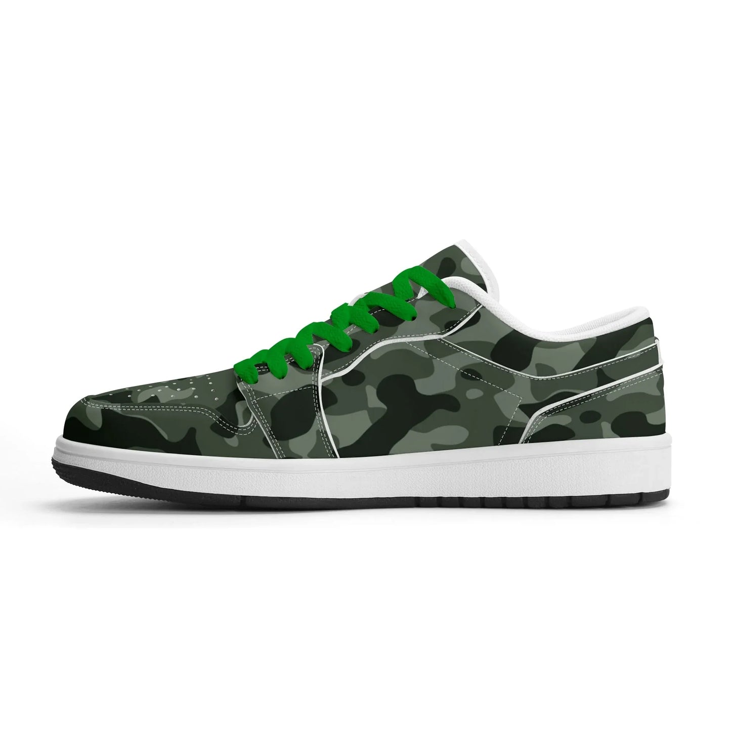 green-camouflage-low-top-leder-sneaker-fur-herren-sneaker-jlr-design-56221 - JLR Design