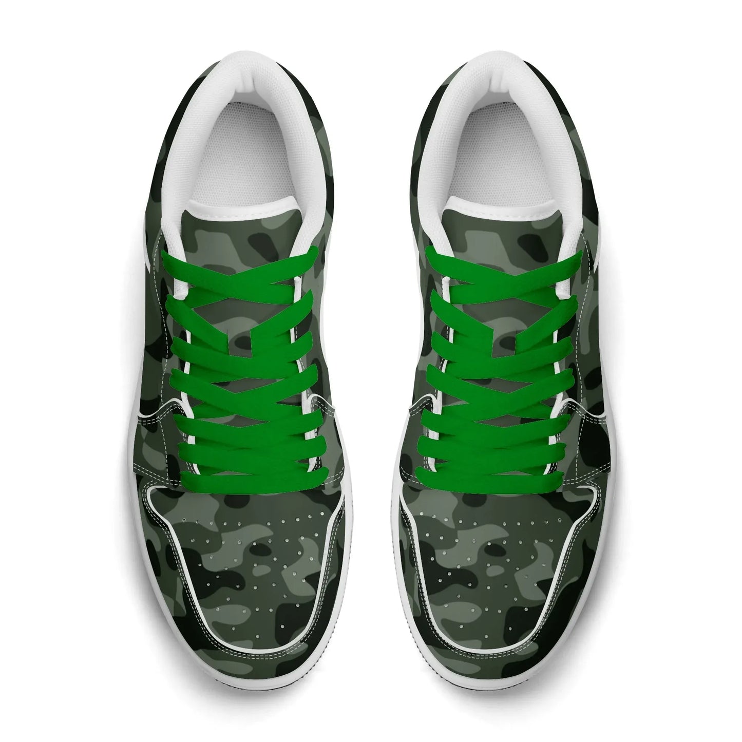 green-camouflage-low-top-leder-sneaker-fur-herren-sneaker-jlr-design-82518 - JLR Design