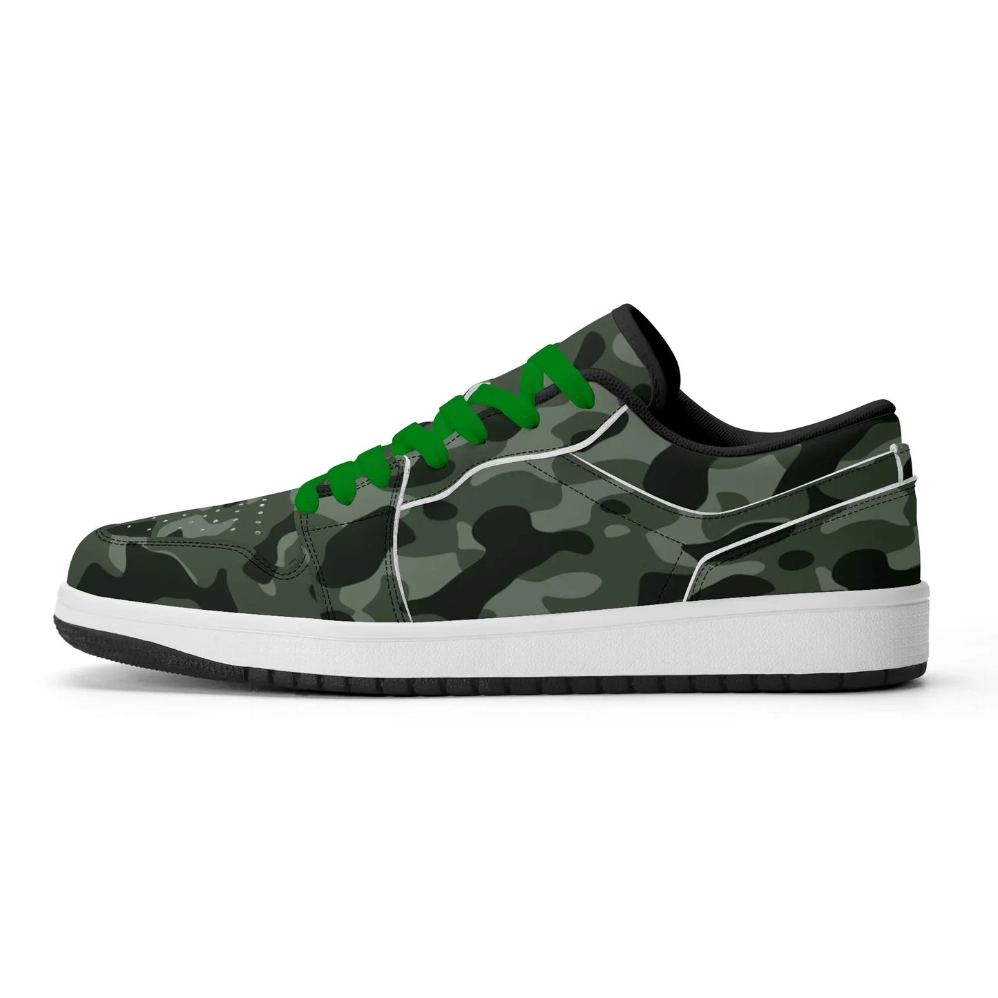 green-camouflage-low-top-leder-sneaker-fur-herren-sneaker-jlr-design-81309 - JLR Design