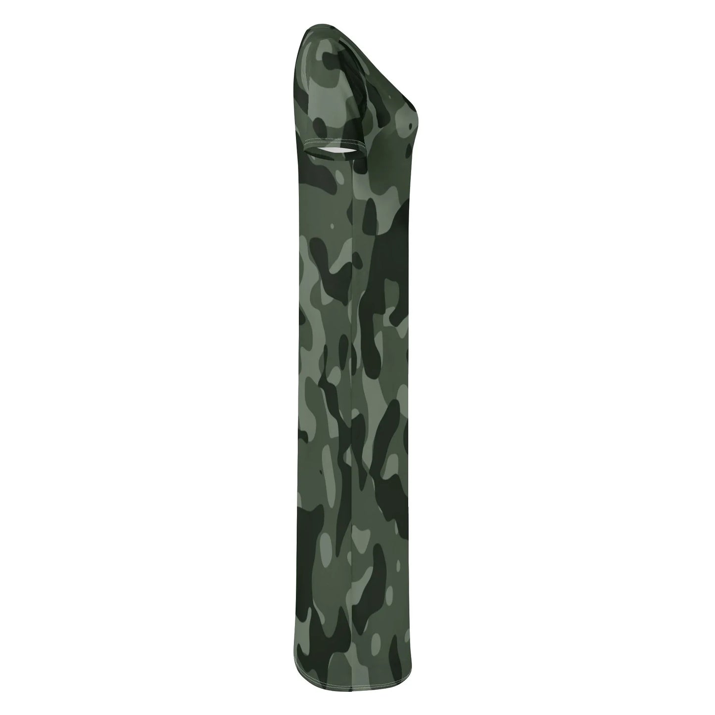 green-camouflage-short-sleeve-long-dress-long-dress-jlr-design-82211 - JLR Design