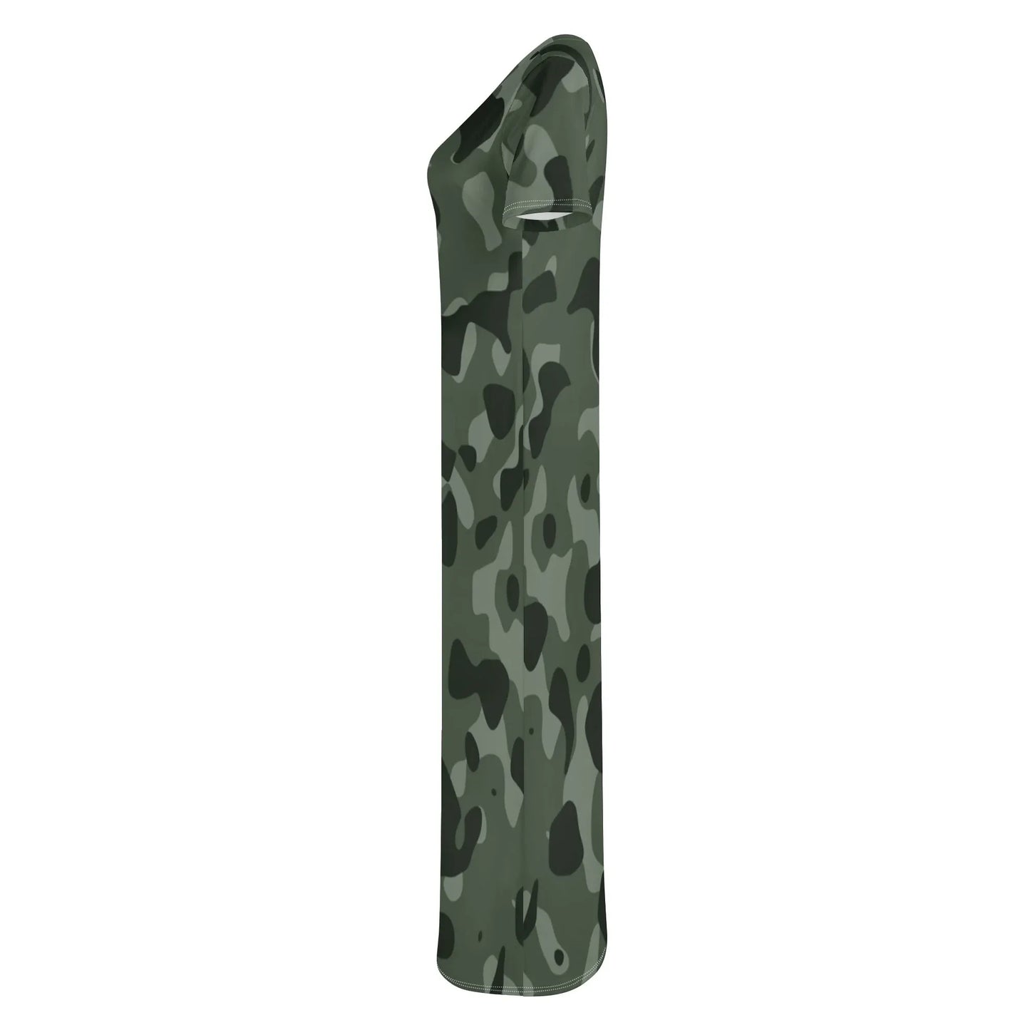 green-camouflage-short-sleeve-long-dress-long-dress-jlr-design-74904 - JLR Design