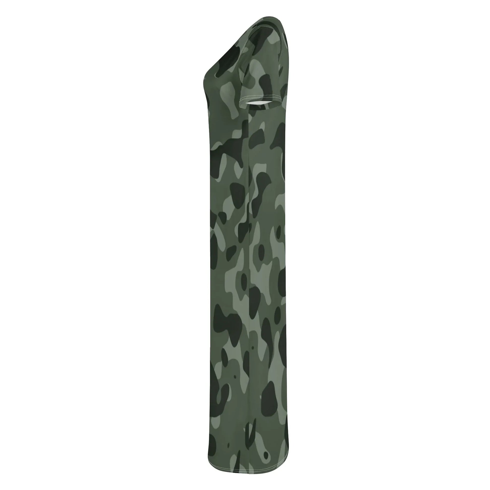 green-camouflage-short-sleeve-long-dress-long-dress-jlr-design-74904 - JLR Design