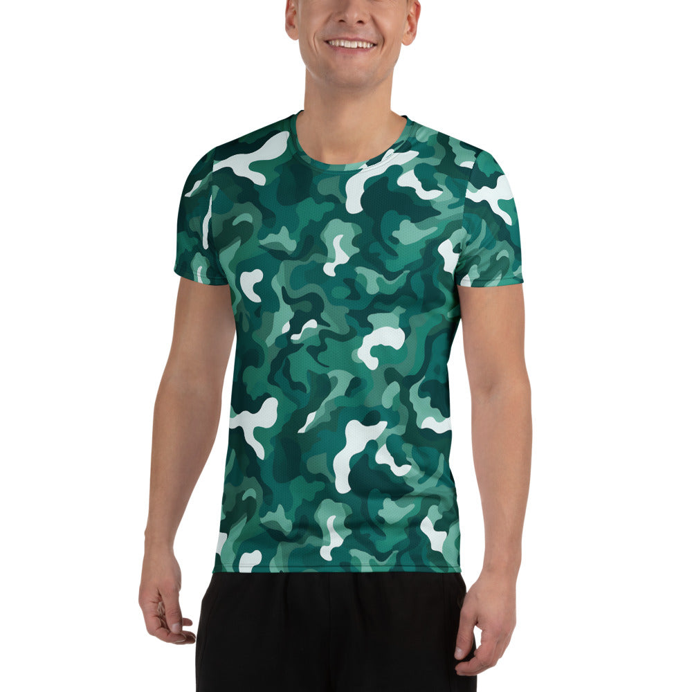 Green Camouflage v4 Sport-T-Shirt für Herren Sport T-Shirt JLR Design