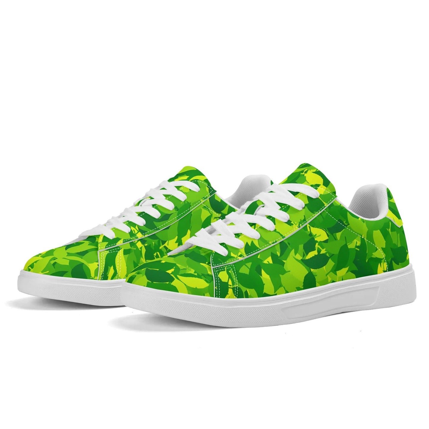 Green Leaf Low Top Leather Sneaker Low Top Sneaker 83.99 Green, Leaf, Leather, Low, Sneaker, Top JLR Design