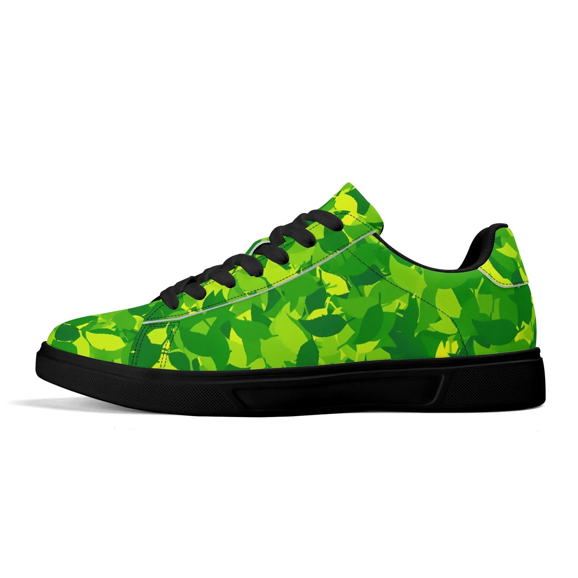 Green Leaf Low Top Leather Sneaker Low Top Sneaker 83.99 Green, Leaf, Leather, Low, Sneaker, Top JLR Design