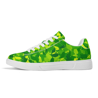 Green Leaf Low Top Leather Sneaker Low Top Sneaker 83.99 Green, Leaf, Leather, Low, Sneaker, Top JLR Design