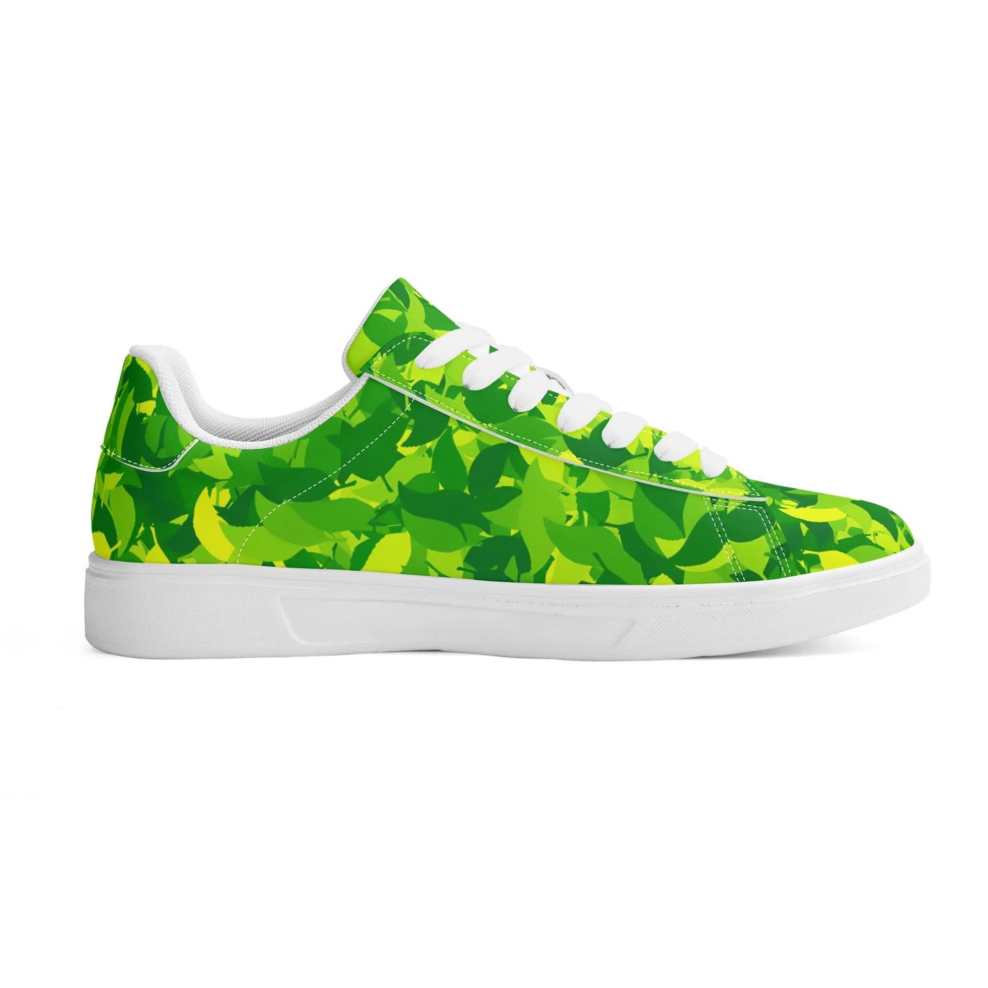 Green Leaf Low Top Leather Sneaker Low Top Sneaker 83.99 Green, Leaf, Leather, Low, Sneaker, Top JLR Design