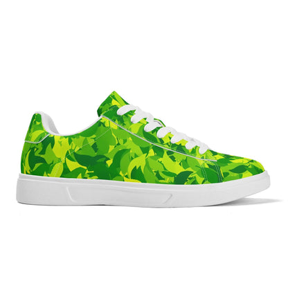 Green Leaf Low Top Leather Sneaker Low Top Sneaker 83.99 Green, Leaf, Leather, Low, Sneaker, Top JLR Design