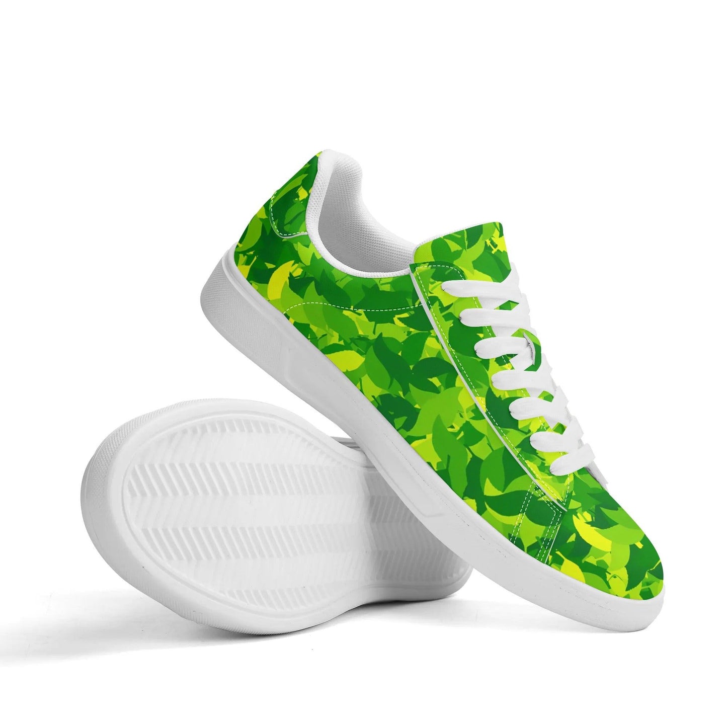 Green Leaf Low Top Leather Sneaker Low Top Sneaker 83.99 Green, Leaf, Leather, Low, Sneaker, Top JLR Design