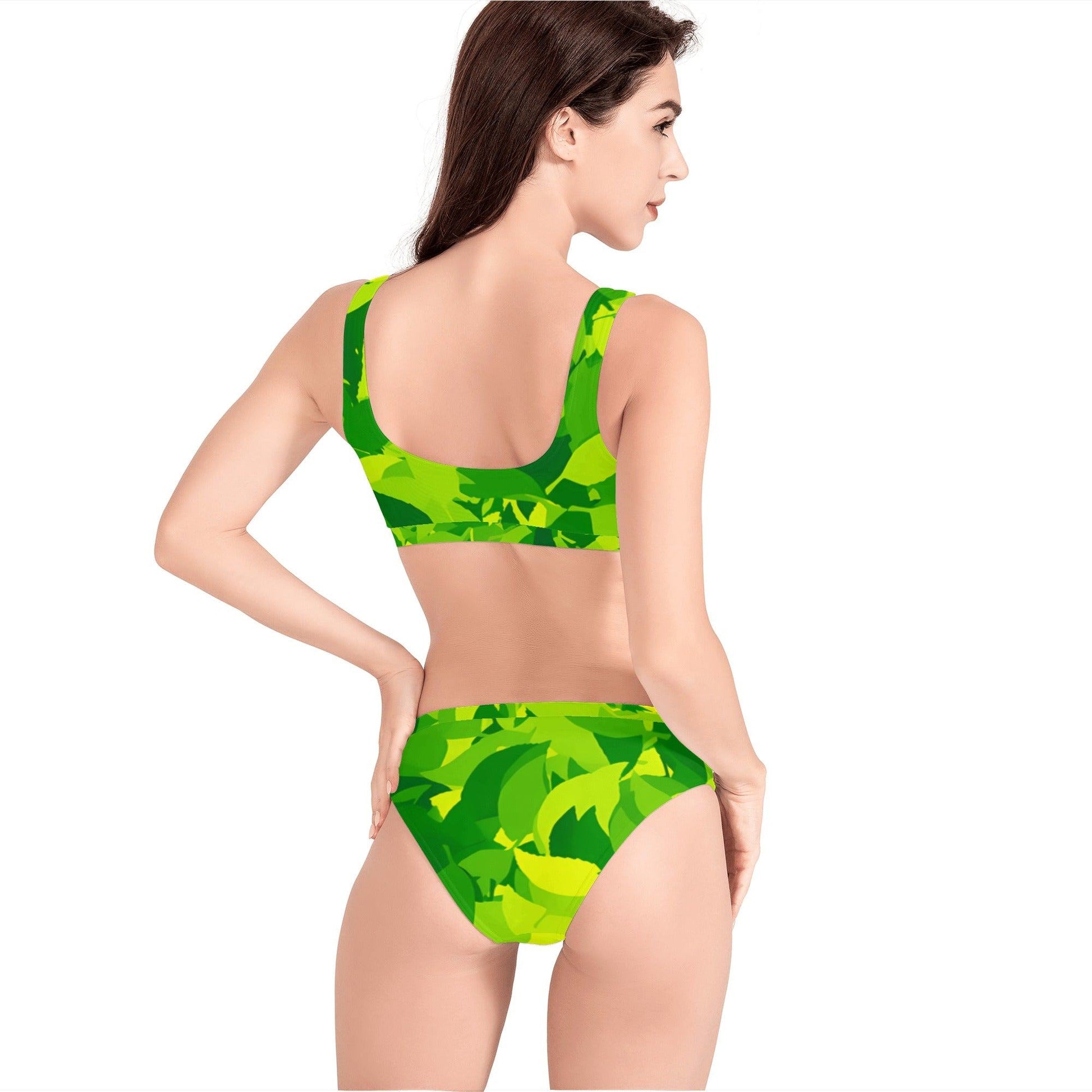 Green Leaf Sport Bikini Sport Bikini 54.99 Bikini, Green, Leaf, Sport JLR Design