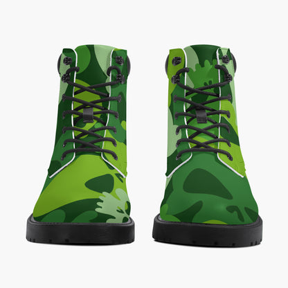 Green Skull Leder Boots | Stylische und Warme Winterstiefel Boots JLR Design