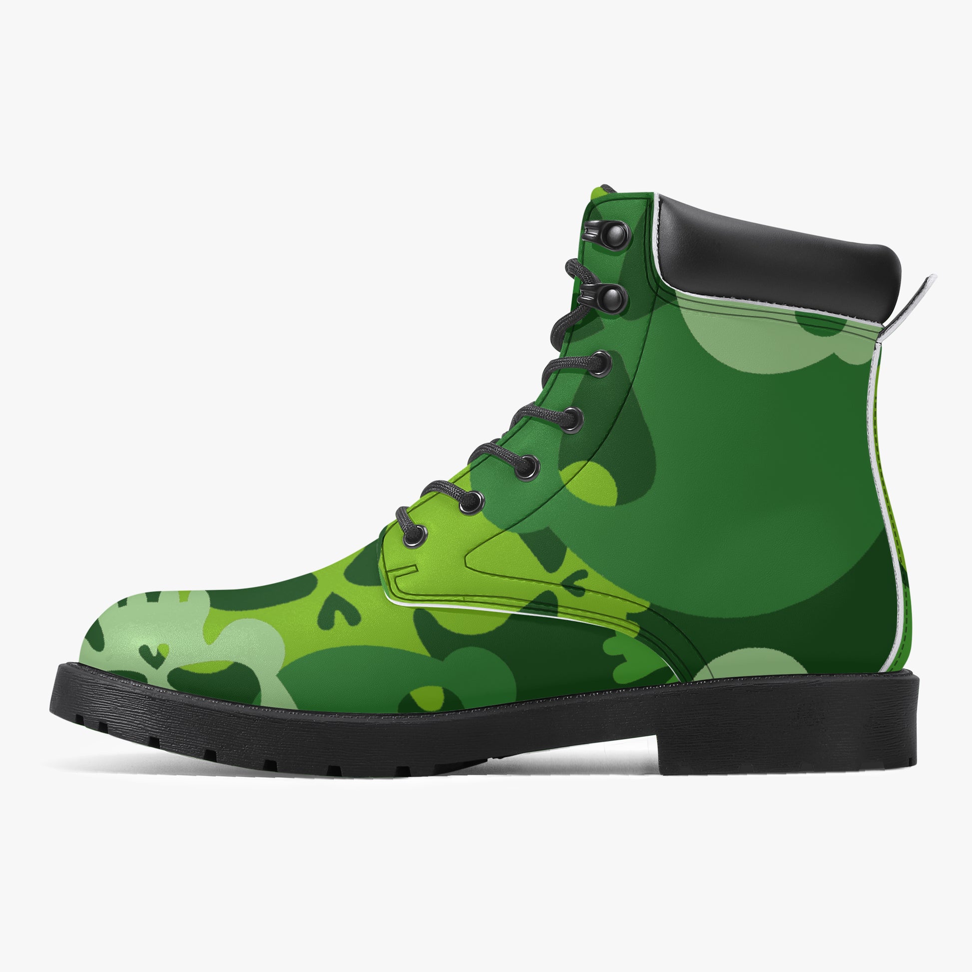 Green Skull Leder Boots | Stylische und Warme Winterstiefel Boots JLR Design