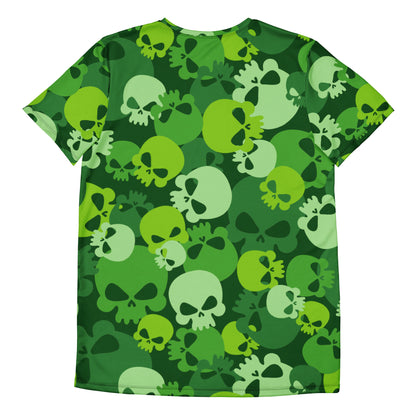 Green Skull Sport-T-Shirt für Herren Sport T-Shirt JLR Design