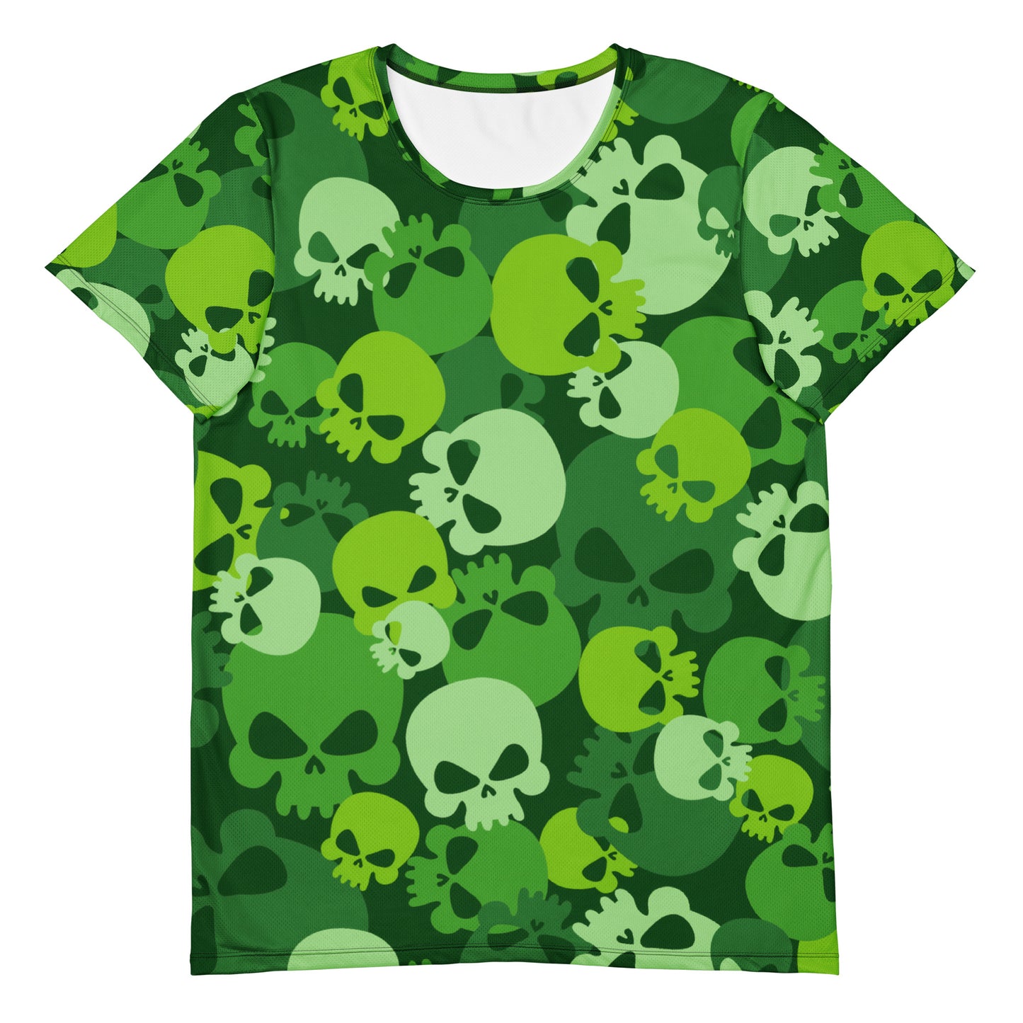 Green Skull Sport-T-Shirt für Herren Sport T-Shirt JLR Design