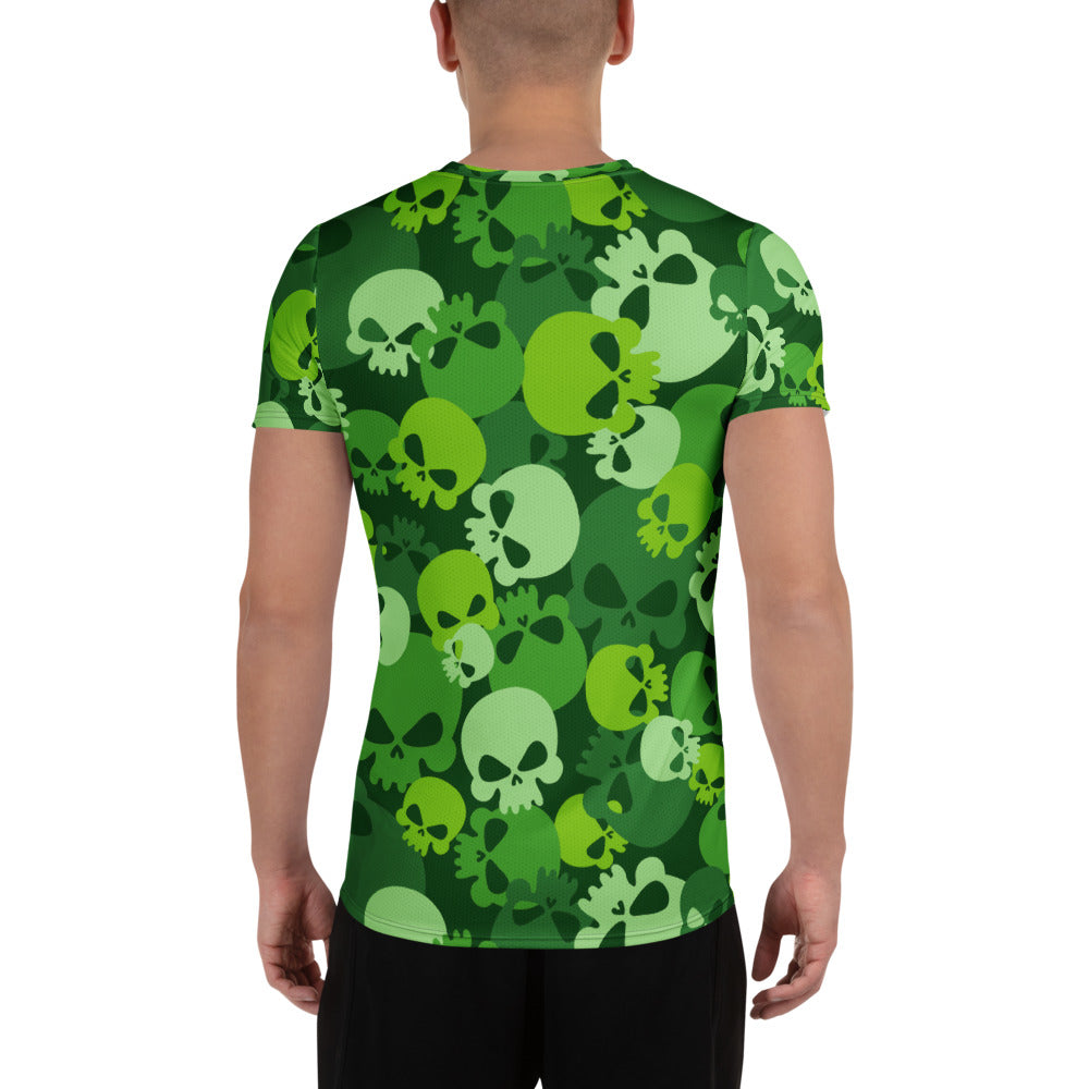 Green Skull Sport-T-Shirt für Herren Sport T-Shirt JLR Design