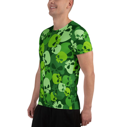 Green Skull Sport-T-Shirt für Herren Sport T-Shirt JLR Design