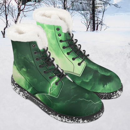 Green Thunder Faux Fur Leder Boots Boots JLR Design
