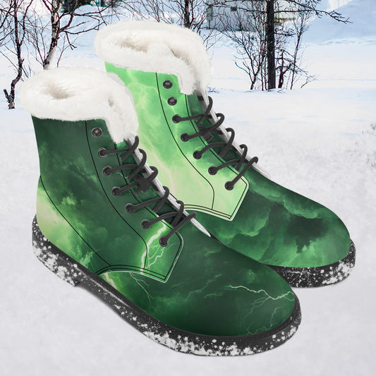 Green Thunder Faux Fur Leder Boots Boots JLR Design