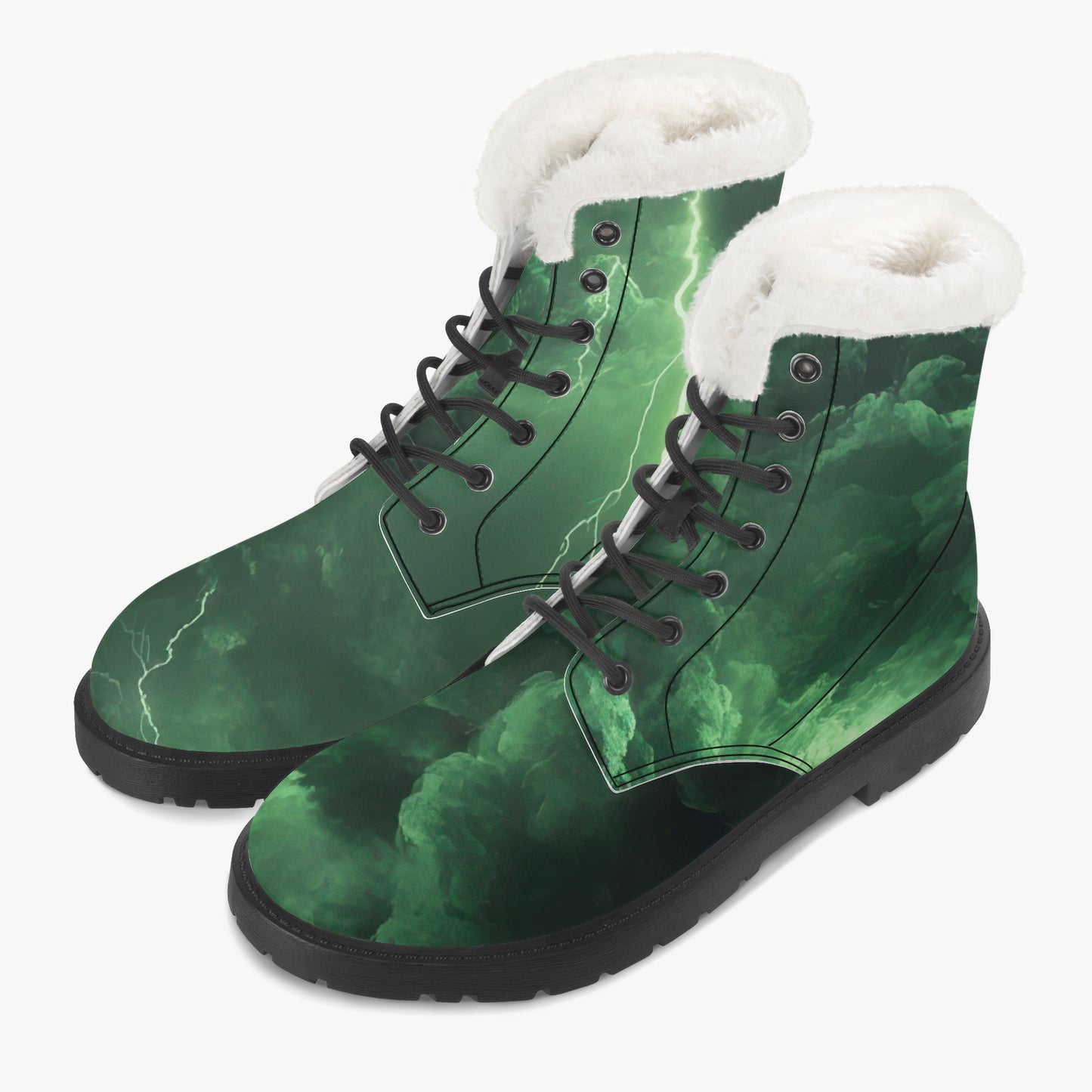 Green Thunder Faux Fur Leder Boots Boots JLR Design