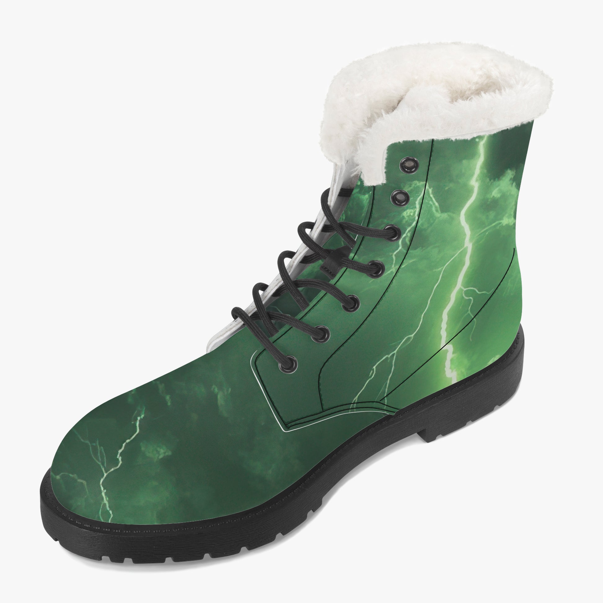 Green Thunder Faux Fur Leder Boots Boots JLR Design