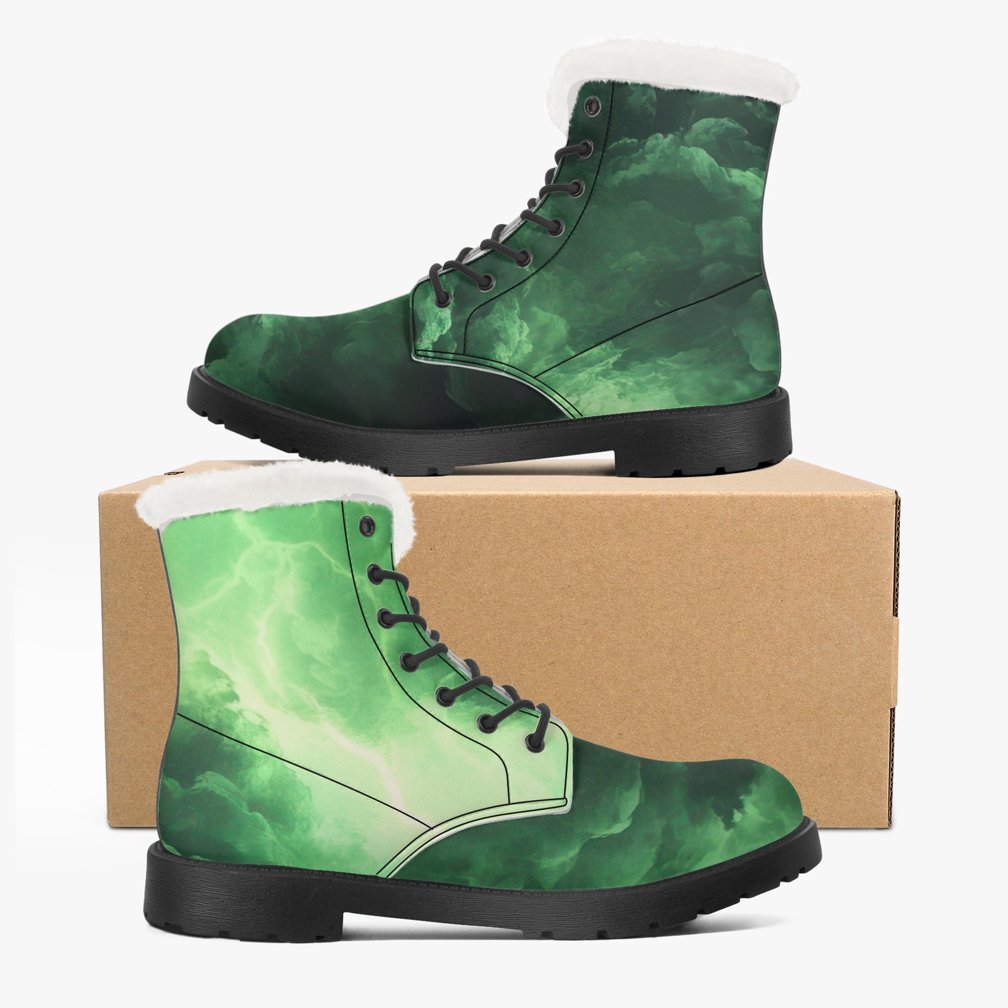 Green Thunder Faux Fur Leder Boots Boots JLR Design