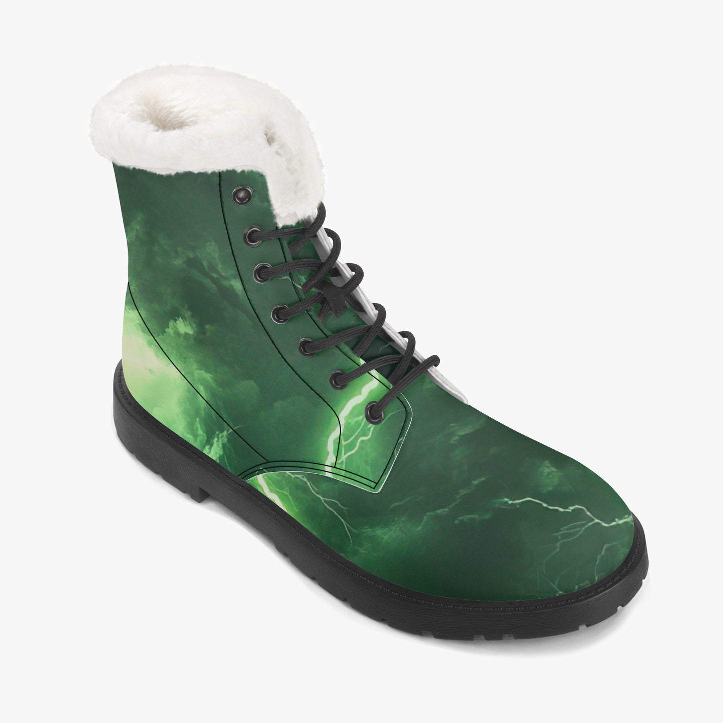 Green Thunder Faux Fur Leder Boots Boots JLR Design
