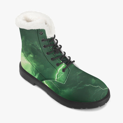 Green Thunder Faux Fur Leder Boots Boots JLR Design