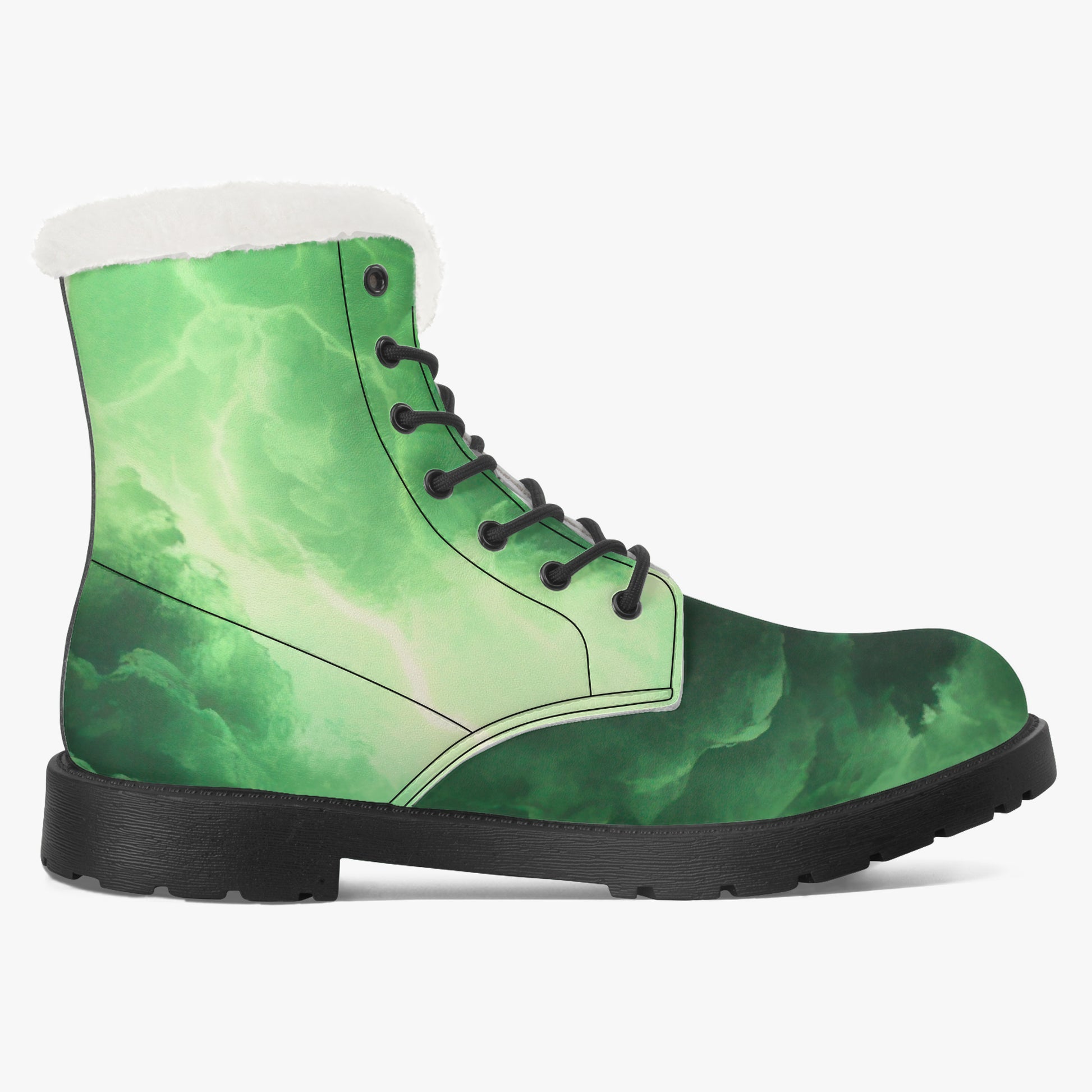Green Thunder Faux Fur Leder Boots Boots JLR Design