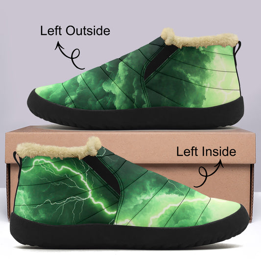 Green Thunder Faux Fur Slipper Slipper JLR Design