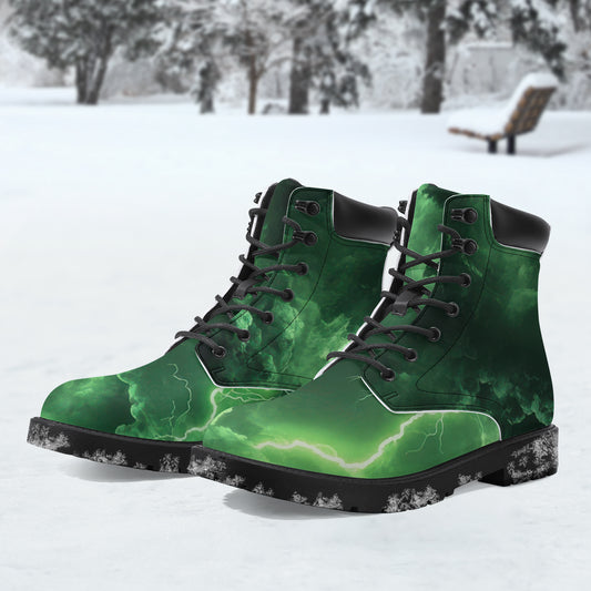 Green Thunder Leder Boots | Stylische und Warme Winterstiefel Boots JLR Design