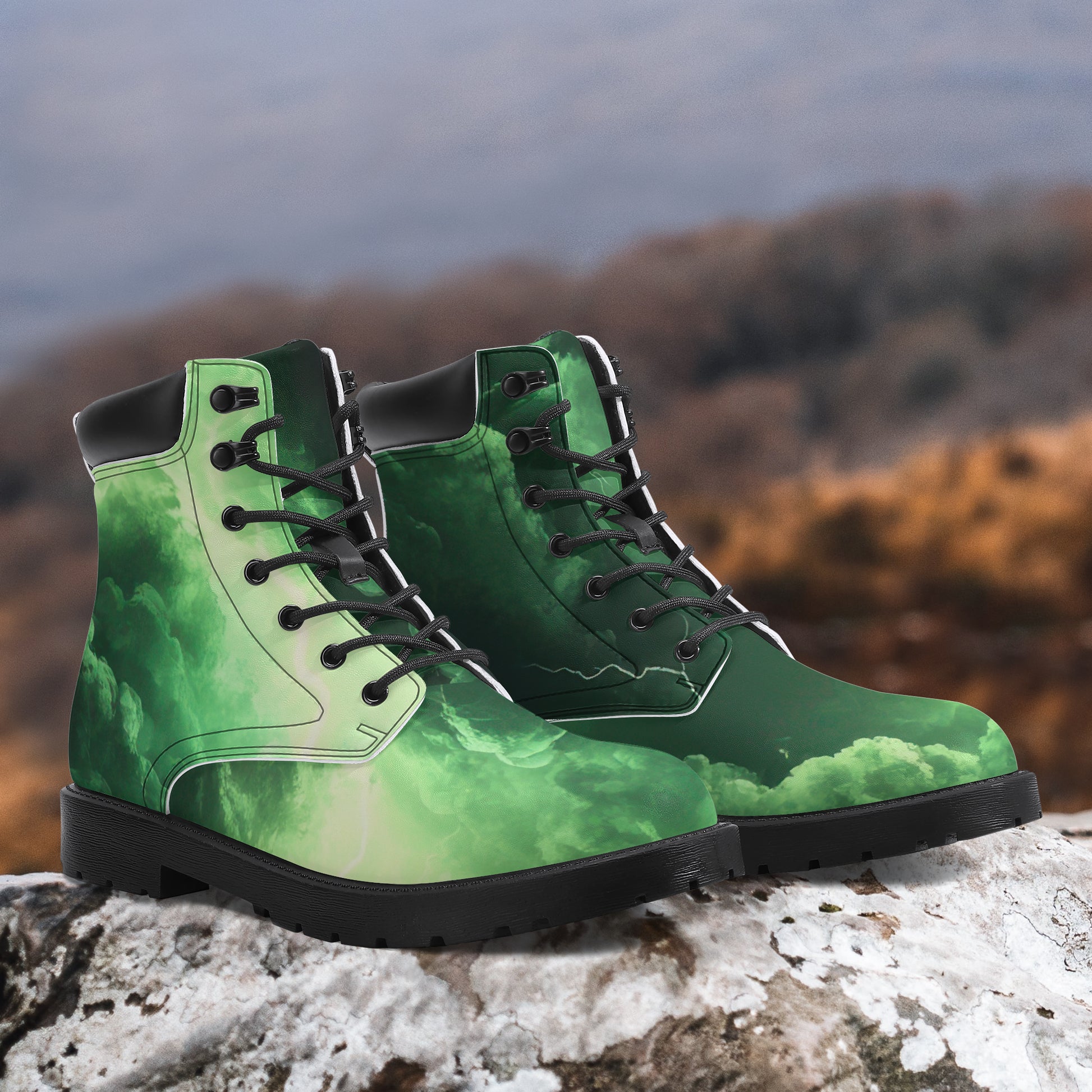 Green Thunder Leder Boots | Stylische und Warme Winterstiefel Boots JLR Design