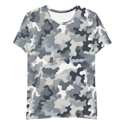 Grey Camouflage v1 Sport-T-Shirt für Herren Sport T-Shirt JLR Design