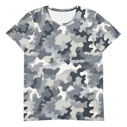Grey Camouflage v1 Sport-T-Shirt für Herren Sport T-Shirt JLR Design