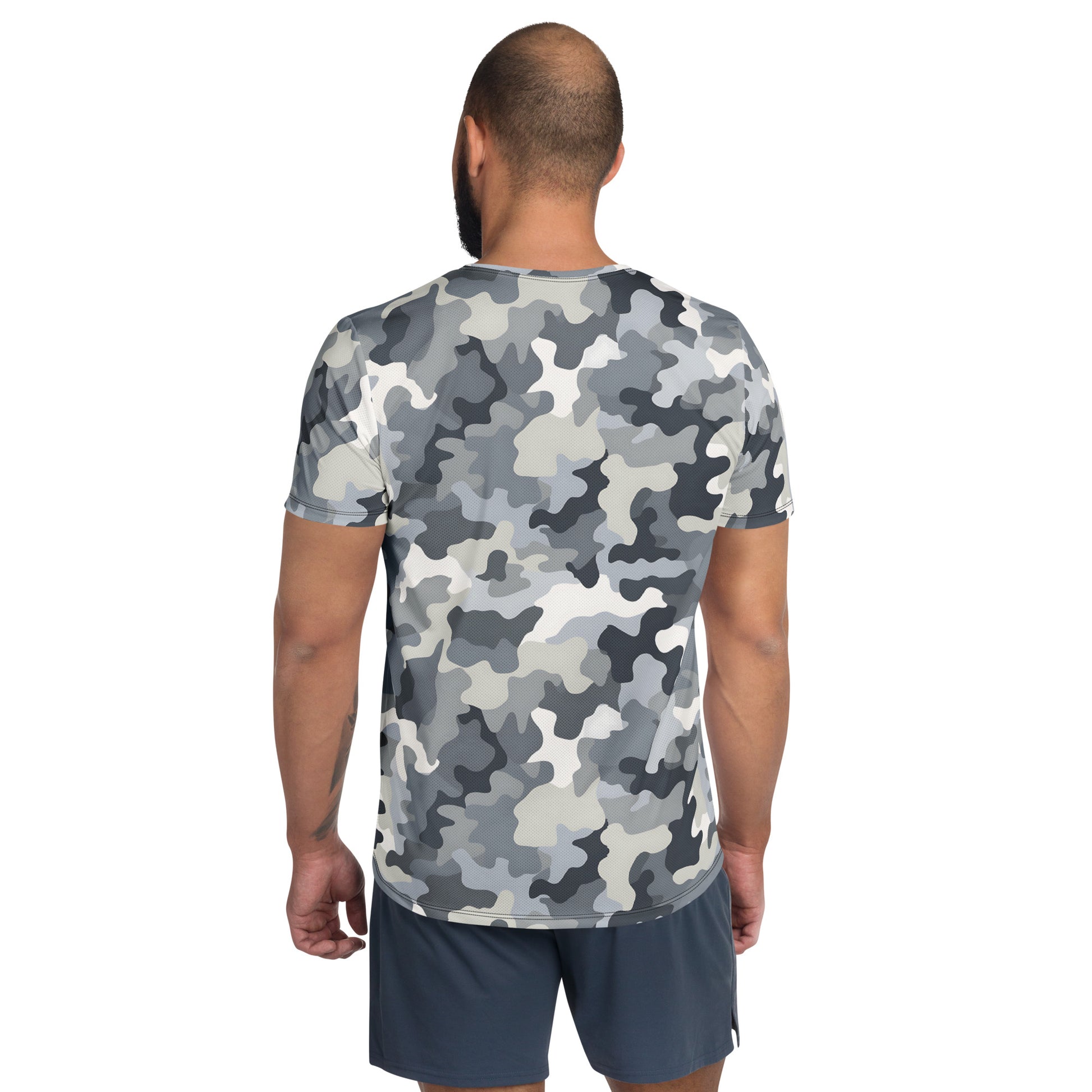 Grey Camouflage v1 Sport-T-Shirt für Herren Sport T-Shirt JLR Design