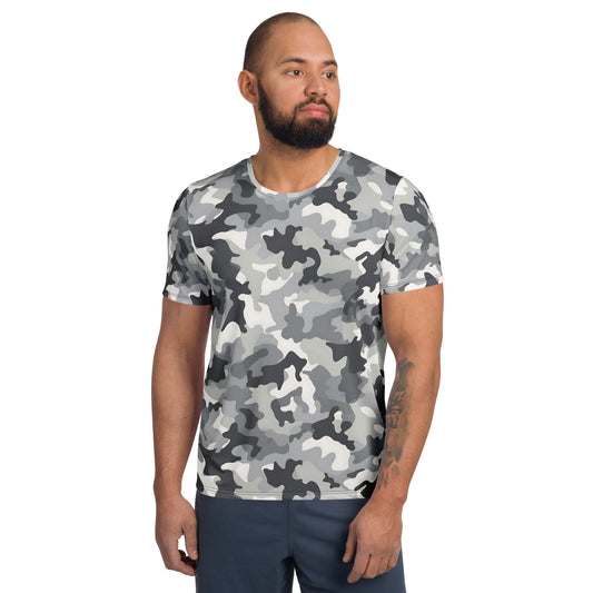 Grey Camouflage v2 Sport-T-Shirt für Herren Sport T-Shirt JLR Design