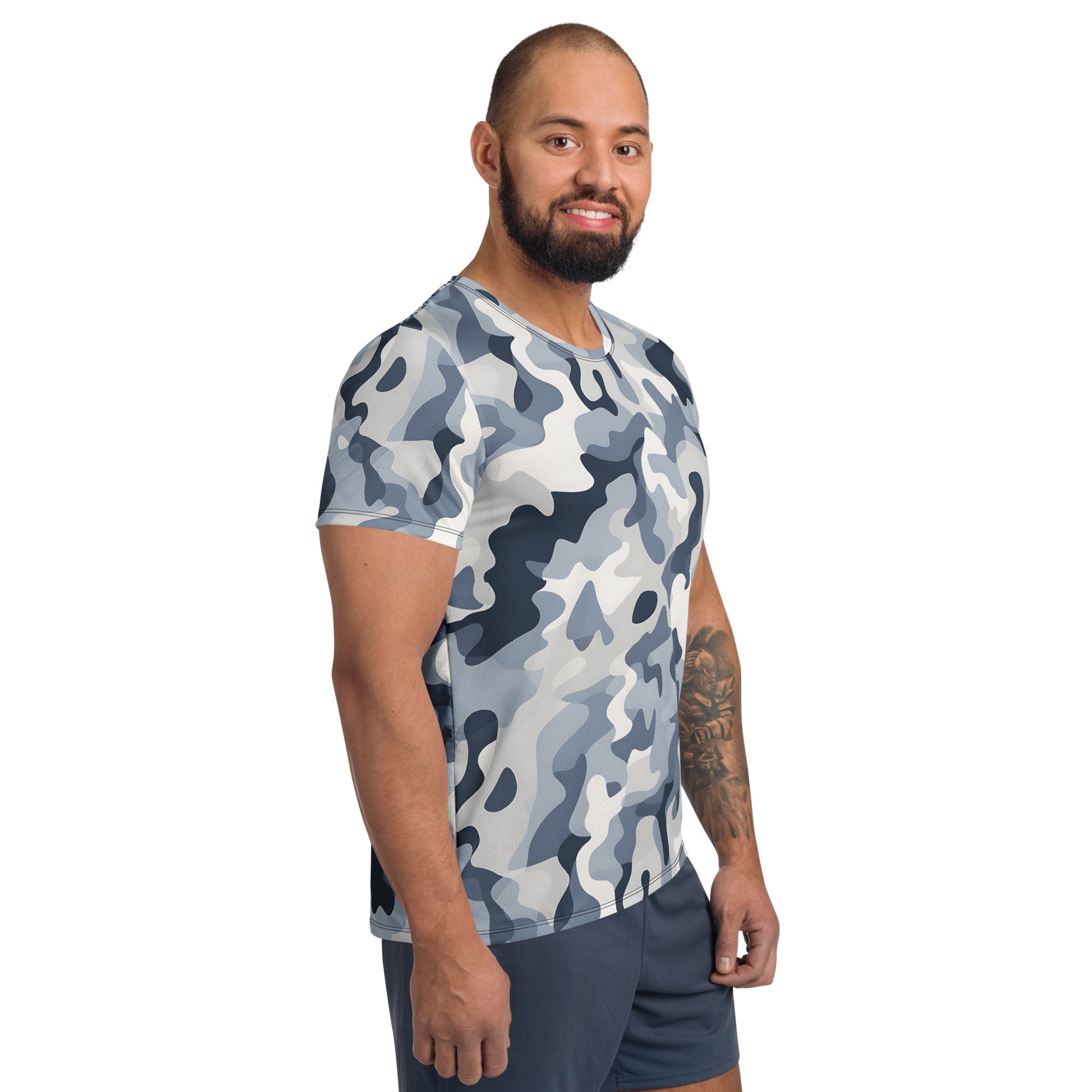 Grey Camouflage v3 Sport-T-Shirt für Herren Sport T-Shirt JLR Design