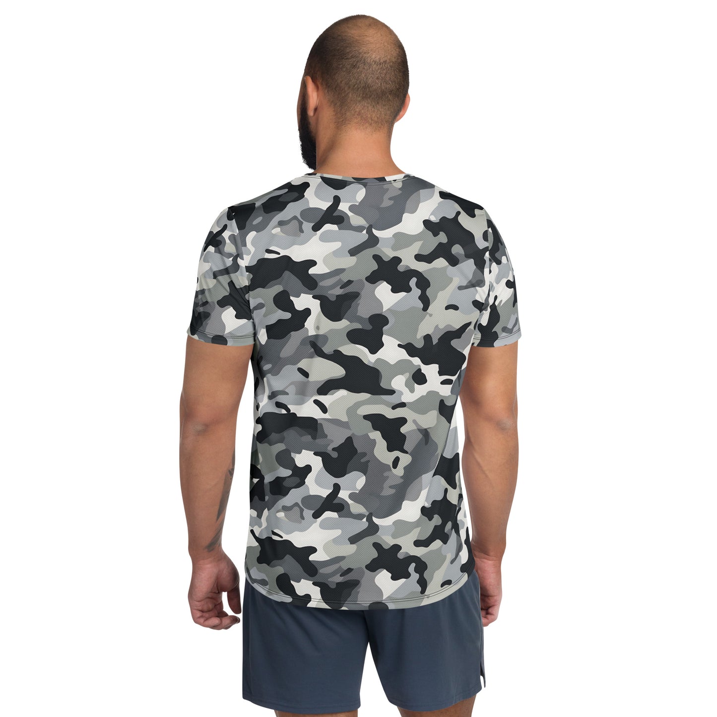Grey Camouflage v4 Sport-T-Shirt für Herren Sport T-Shirt JLR Design