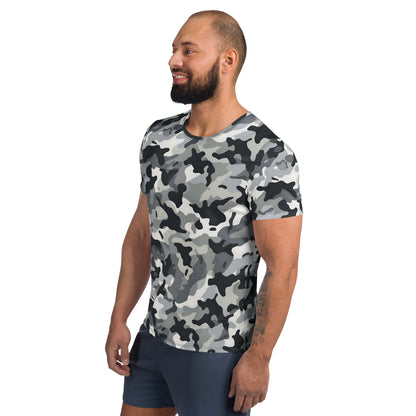 Grey Camouflage v4 Sport-T-Shirt für Herren Sport T-Shirt JLR Design